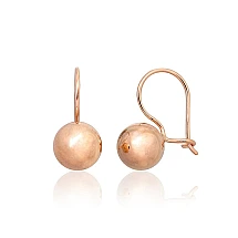 Gold hook earrings, 1.02 g, Red Gold 585 fineness