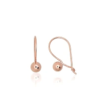 Gold hook earrings, 0.41 g, Red Gold 585 fineness