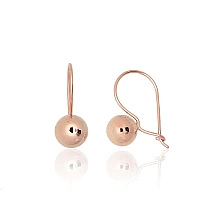 Gold hook earrings, 0.56 g, Red Gold 585 fineness