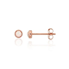 Gold classic studs earrings, 0.28 g, Red Gold 585 fineness, Opalit