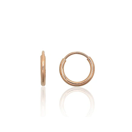 Rings-earrings,  - Gold rings-earrings, 0.37 g, Red Gold 585 fineness