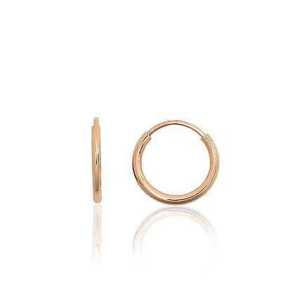Rings-earrings,  - Gold rings-earrings, 0.41 g, Red Gold 585 fineness
