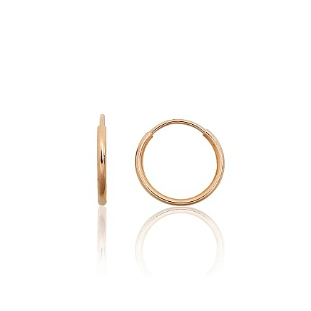 Rings-earrings,  - Gold rings-earrings, 0.52 g, Red Gold 585 fineness
