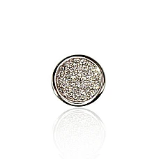 Zelta kulons, 1.21 g, Baltais Zelts 585 prove, Briljanti