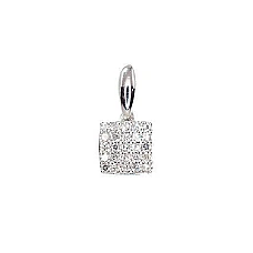 Gold pendant, 0.34 g, White Gold 585 fineness, Diamonds