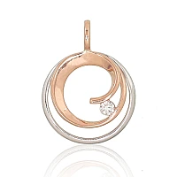 Zelta kulons, 2.53 g, Sarkanais/Baltais Zelts 585 prove, Briljanti