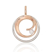 Zelta kulons, 2.53 g, Sarkanais/Baltais Zelts 585 prove, Briljanti