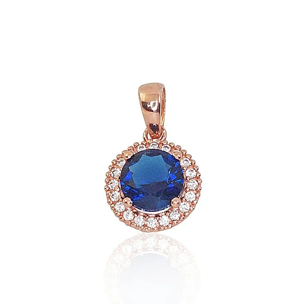 Women,  - Gold pendant, 0.54 g, Red Gold 585 fineness, Zirkons
