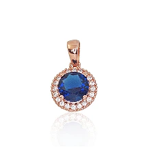 Gold pendant, 0.56 g, Red Gold 585 fineness, Zirkons