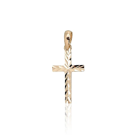 Crosses and Icons, Cross - Gold pendant, 0.34 g, Yellow Gold 585 fineness