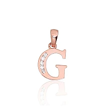 Zelta kulons, 0.43 g, Sarkanais Zelts 585 prove, Cirkoni, Burts: G