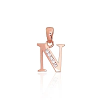 Zelta kulons, 0.44 g, Sarkanais Zelts 585 prove, Cirkoni, Burts: N