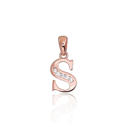 Burti, Burts S - Zelta kulons, 0.43 g, Sarkanais Zelts 585 prove, Cirkoni, Burts: S