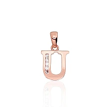 Zelta kulons, 0.51 g, Sarkanais Zelts 585 prove, Cirkoni, Burts: U