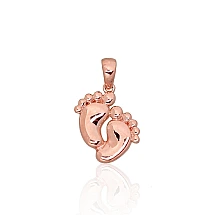 Baby Feet, Gold pendant, Red Gold 585 fineness
