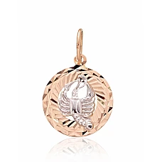 Zelta kulons, 0.96 g, Sarkanais/Baltais Zelts 585 prove, Vēzis