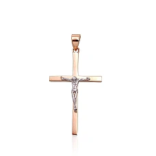 Золотой кулон, 1.23 g, Красное/Белое Золото 585 проба