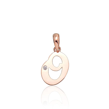 Burti, Burts G - Zelta kulons, 0.44 g, Sarkanais Zelts 585 prove, Cirkoni, Burts: O