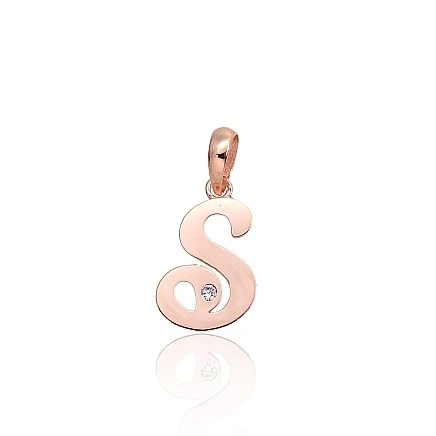 Burti, Burts S - Zelta kulons, 0.45 g, Sarkanais Zelts 585 prove, Cirkoni, Burts: S
