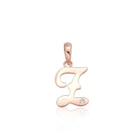 Zelta kulons, 0.42 g, Sarkanais Zelts 585 prove, Cirkoni, Burts: Z