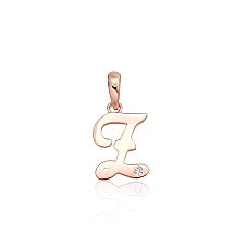 Zelta kulons, 0.42 g, Sarkanais Zelts 585 prove, Cirkoni, Burts: Z