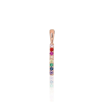 Women,  - Gold pendant, 0.24 g, Red Gold 585 fineness, Zirkons