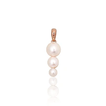 Gold pendant, 0.56 g, Red Gold 585 fineness, Fresh-water Pearl