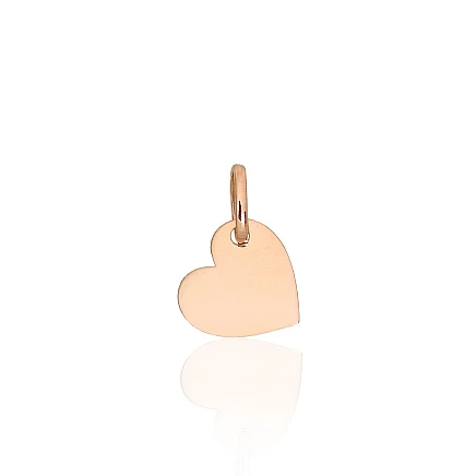 Women, Heart - Gold pendant, 0.4 g, Red Gold 585 fineness