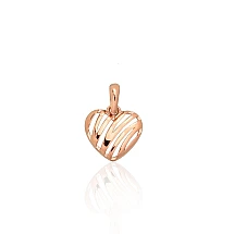 Heart, Gold pendant, Red Gold 585 fineness