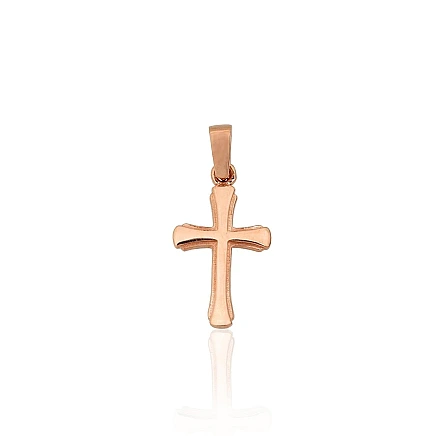 Crosses and Icons, Cross - Gold pendant, 0.82 g, Red Gold 585 fineness