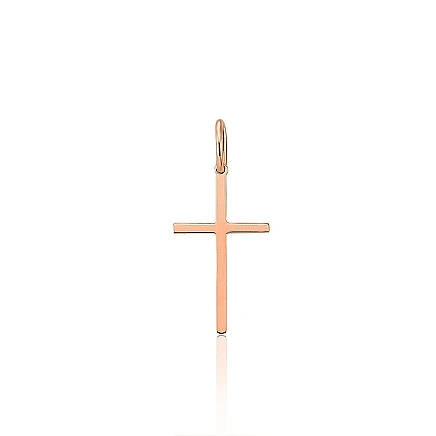 Crosses and Icons, Cross - Gold pendant, 0.28 g, Red Gold 585 fineness