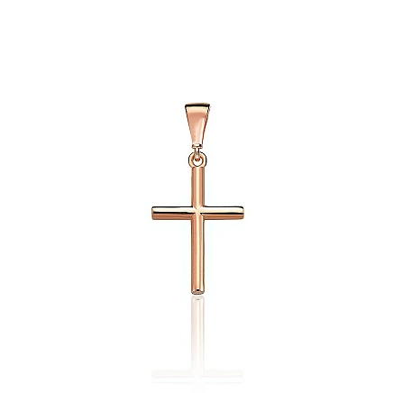 Crosses and Icons, Cross - Gold pendant, 0.68 g, Red Gold 585 fineness