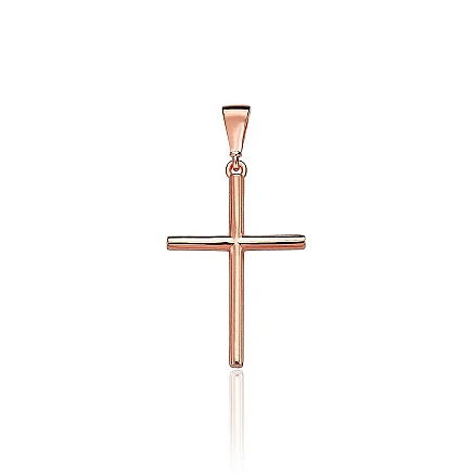 Crosses and Icons, Cross - Gold pendant, 0.87 g, Red Gold 585 fineness