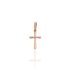 Gold pendant, 0.24 g, Red Gold 585 fineness, Zirkons
