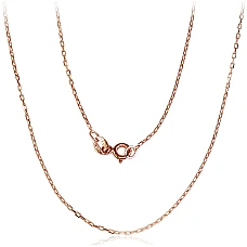 Gold chain Anchor 1.2 mm , diamond cut, 42, 1.46 g, Red Gold 585 fineness