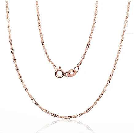 Chains,  - Gold chain Singapore 1.5 mm , diamond cut, 40, 1.61 g, Red Gold 585 fineness