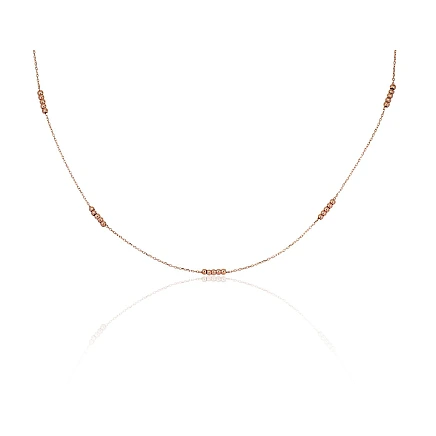 Necklace,  - Gold necklace, 42, 1.68 g, Red Gold 585 fineness, Variable length
