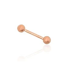 Zelta pīrsings - mēlei, 0.96 g, Sarkanais Zelts 585 prove