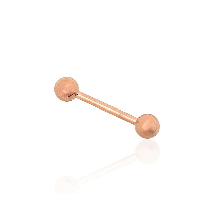 For tongue,  - Gold piercing for tongue, 1 g, Red Gold 585 fineness