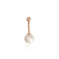 Zelta pīrsings - nabai, 1.44 g, Sarkanais Zelts 585 prove, Pērles