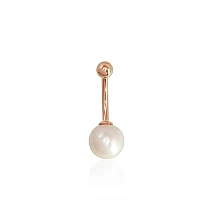 Zelta pīrsings - nabai, 1.44 g, Sarkanais Zelts 585 prove, Pērles