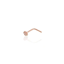 Gold piercing, 0.08 g, Red Gold 585 fineness, Zirkons