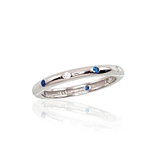 Серебряное кольцо, 15.5, 1.5 g, Серебро 925 проба, родий (покрытие), Цирконы