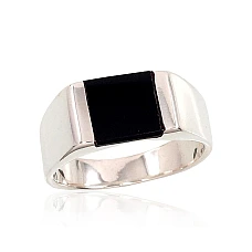 Silver ring, 20, 9.9 g, Silver 925 fineness, Onix