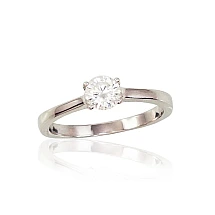 Серебряное кольцо, 18, 2 g, Серебро 925 проба, родий (покрытие), Цирконы