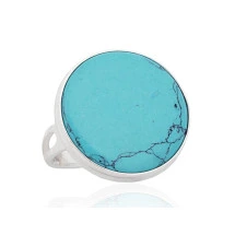 Серебряное кольцо, Серебро 925 проба, Бирюза (Имитация)