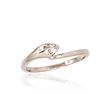 Серебряное кольцо, 16.5, 1.3 g, Серебро 925 проба, родий (покрытие), Цирконы