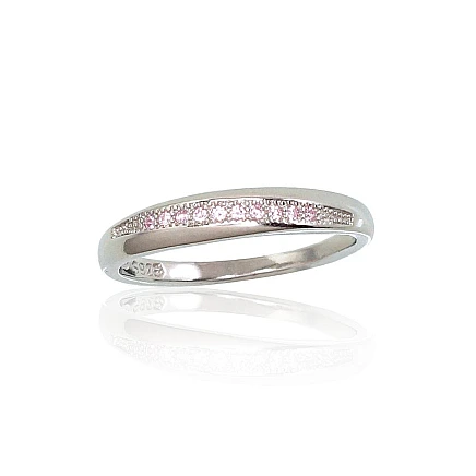 Женские,  - Серебряное кольцо, 15.5, 1.6 g, Серебро 925 проба, родий (покрытие), Цирконы