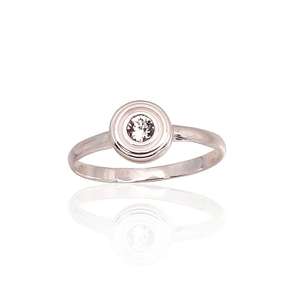 Женские,  - Серебряное кольцо, 16.5, 1.4 g, Серебро 925 проба, Кристаллы
