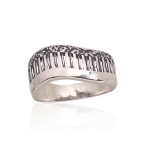 Sudraba gredzens, Sudrabs 925 prove, oksids (pārklājums)